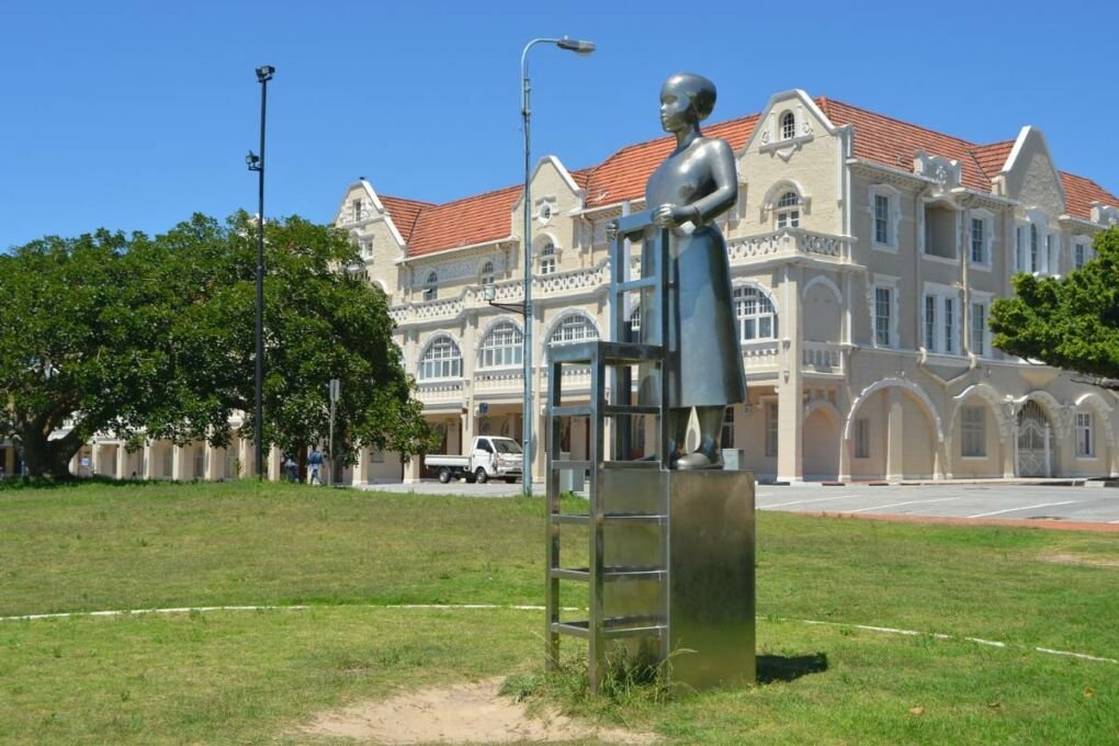A memorial statue in a park in Port Elizabeth, South Africa.
