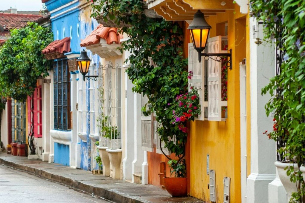 The colorful streets of Cartagena Old Town