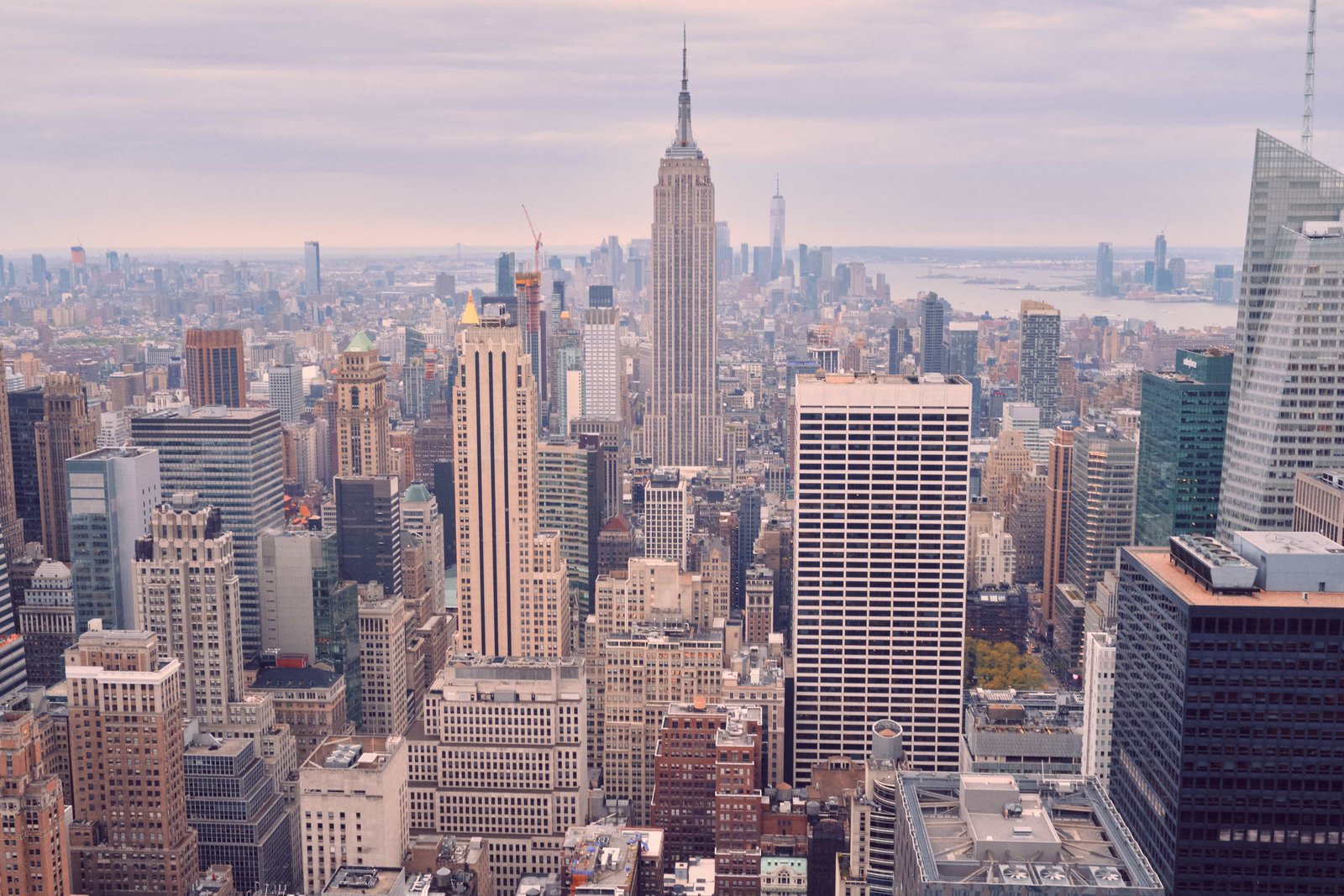 Famous city. Top of the Rock. City building Top.