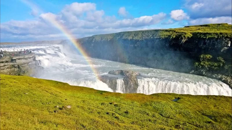 waterfall iceland summer