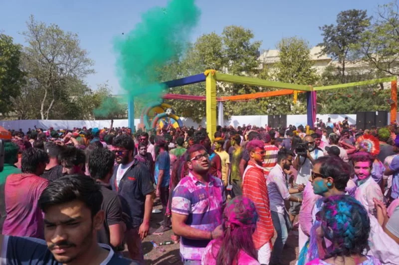 Celebrating Holi Festival In India