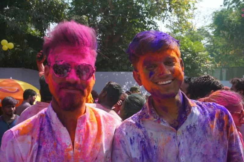Men from Different Countries in Holi