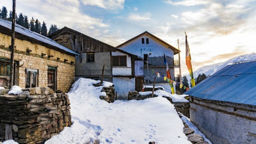 Sethan village in the snow