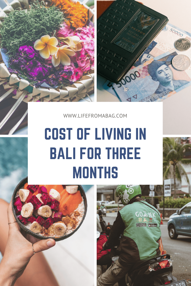 living in bali for 3 months cost