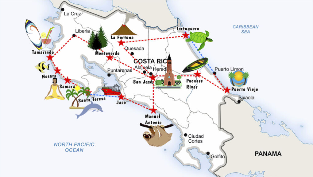 Costa Rica travel itinerary