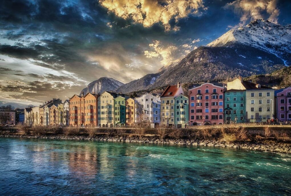 Side view of Innsbruck, Austria