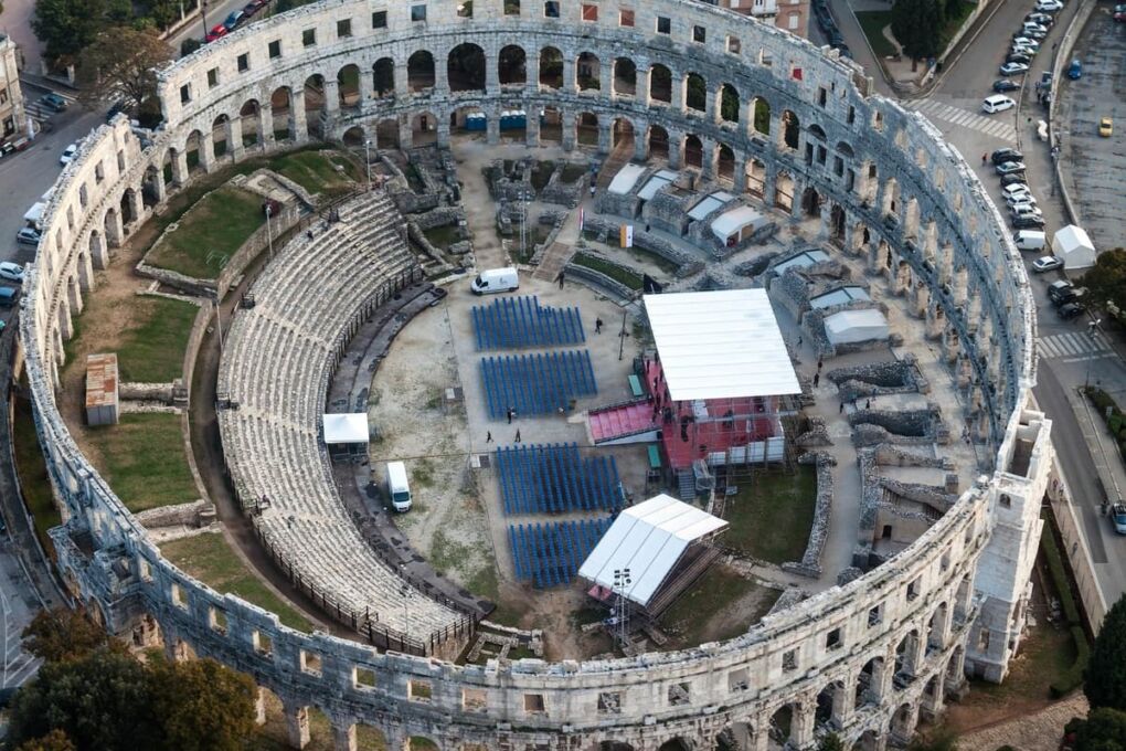 roman amphitheater in pula