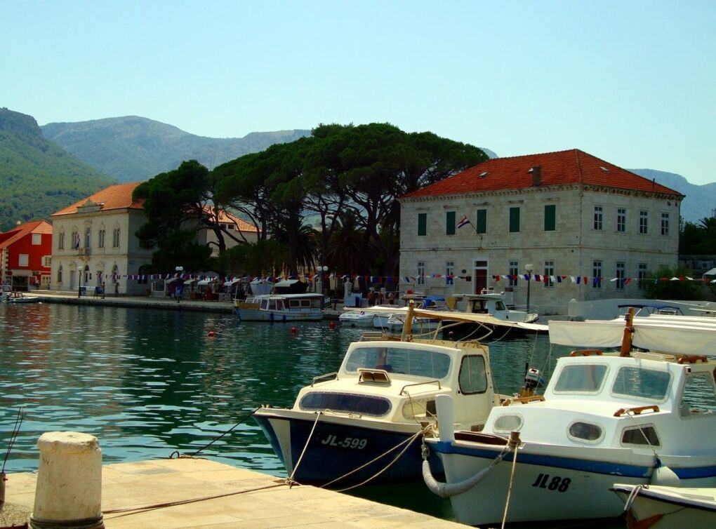 small harbour in Hvar croatia