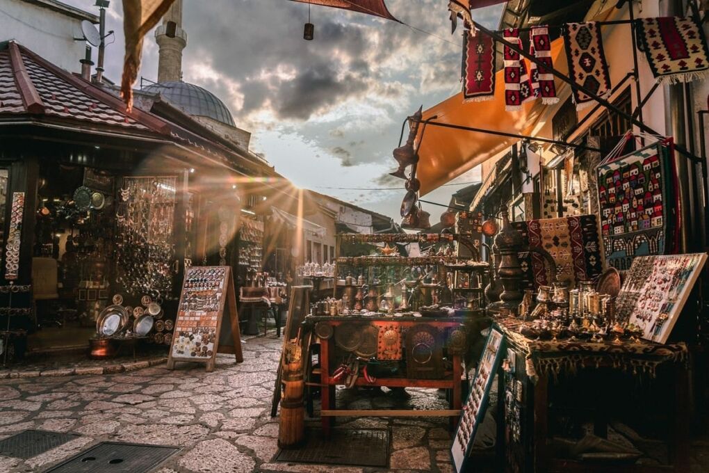 market stalls in bosnia