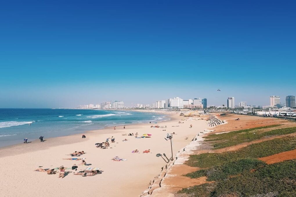 Aerial view Tel-Aviv Beach