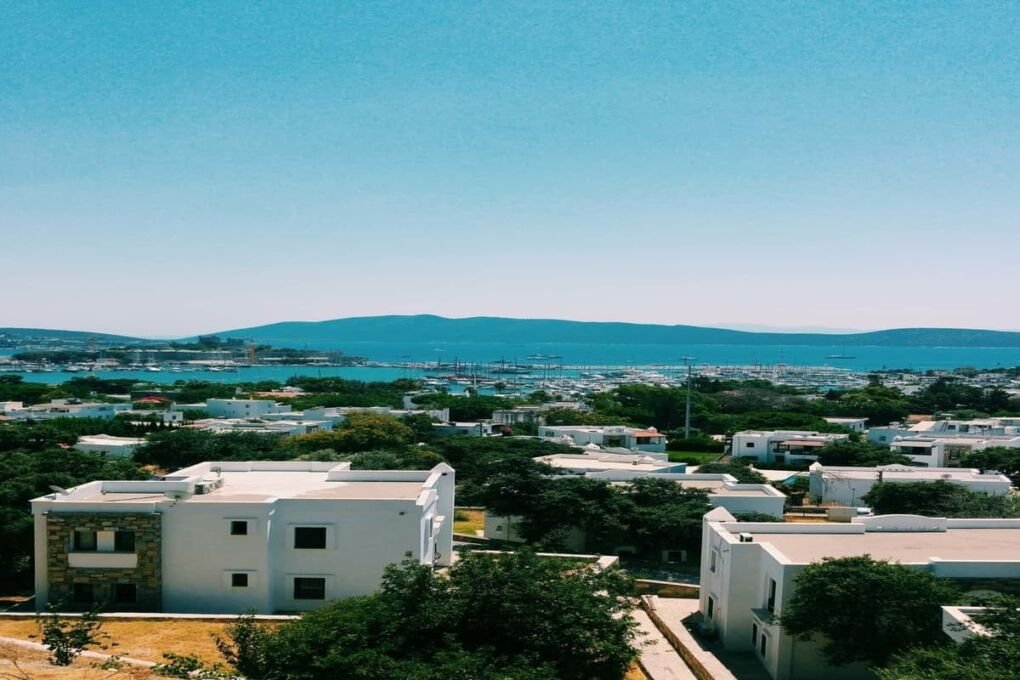 White buildings overlooking sea in Bodrum