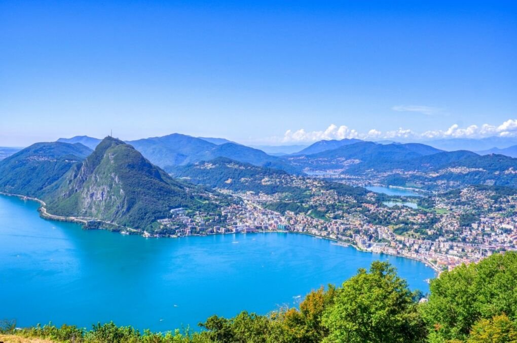 Lugano aerial view