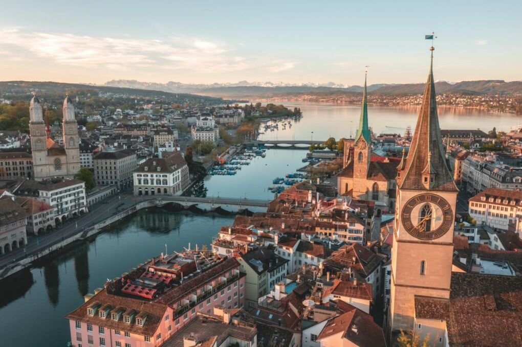 Zurich aerial view