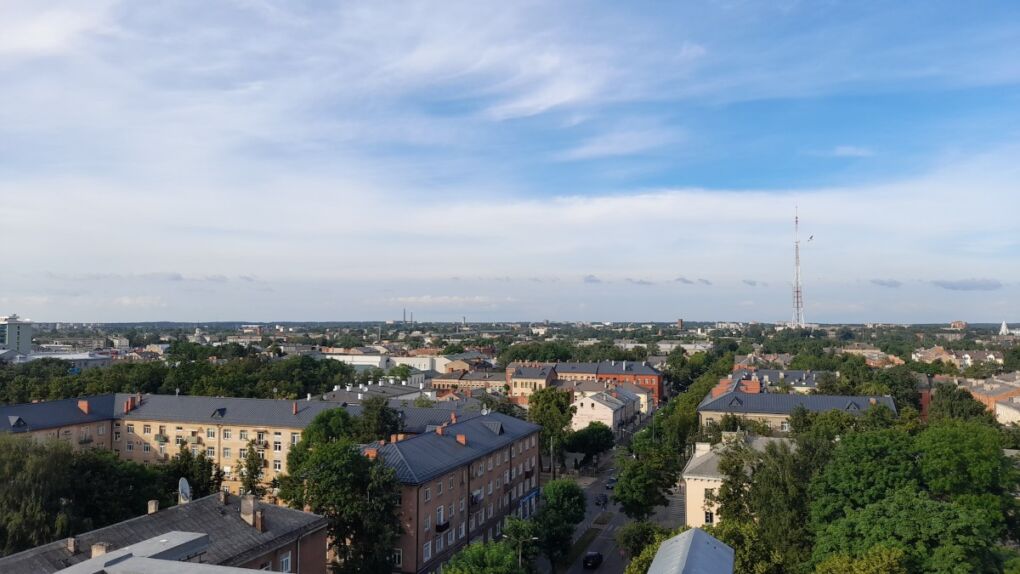 Aerial view of the city Daugavpils