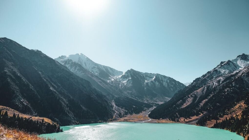 Mountain range nearby Talgar in the Almaty region