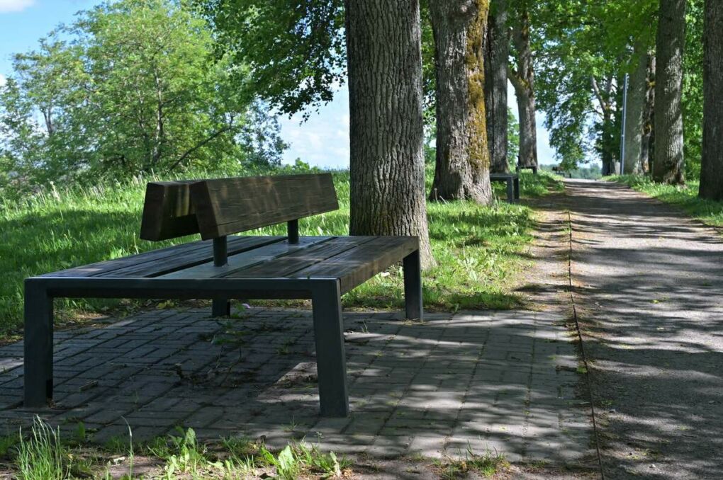 Park bench in Viljandi County, Estonia