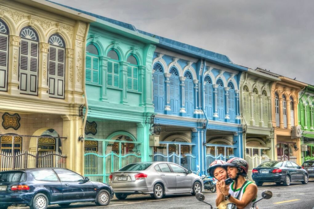 phuket town old colonial buildings