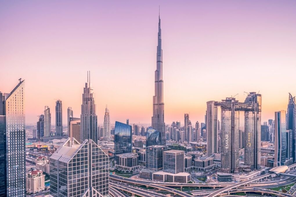 Glistening-Dubai-Skyline-With-The-Burj-Khalifa