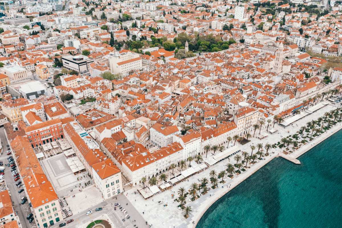 Aerial Shot of Split Croatia