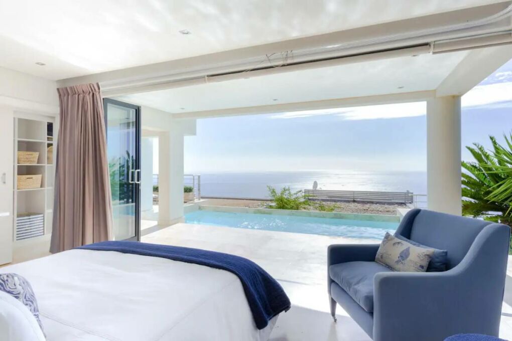 Bedroom of the stylish apartment in Bantry Bay