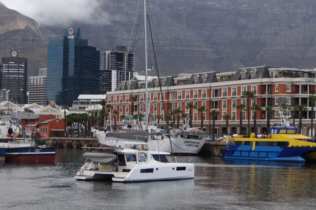 Boats at the V and A Waterfront in Cape Town