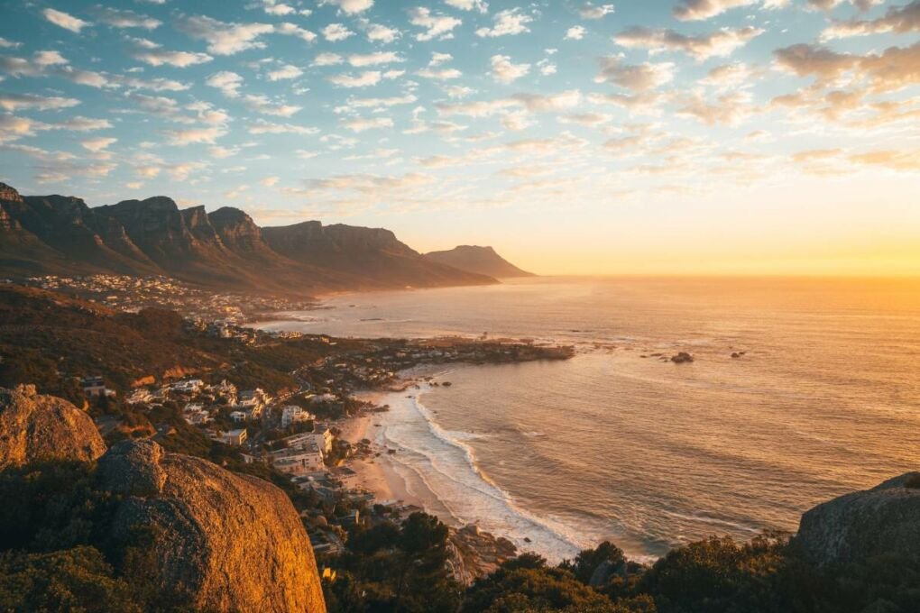 Sea Point in Cape Town at sunset alternative angle