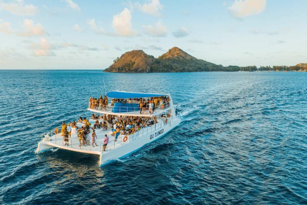 Party boat off the coast of St Lucia.