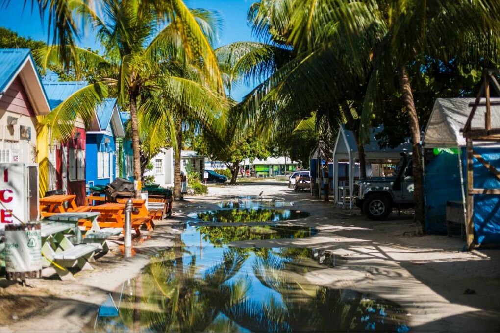 Beach shacks in Barbados 