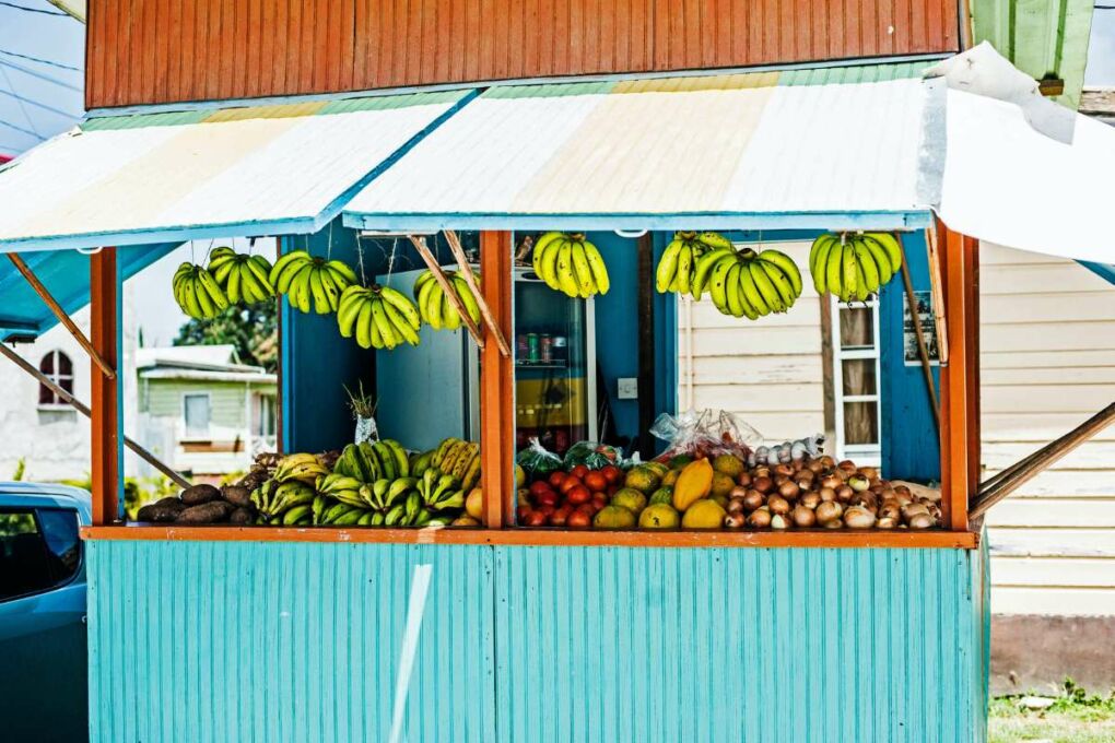 Local fruit stall in Barbados