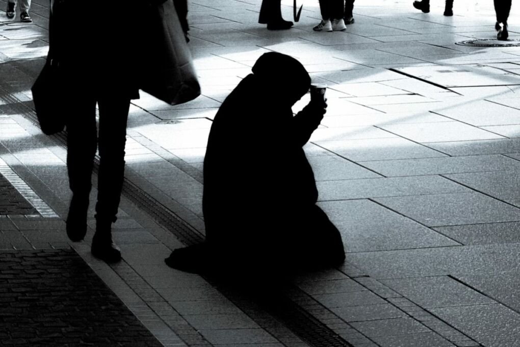 Image of beggar in Germany