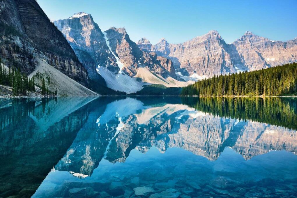 Moraine Lake in Canada.