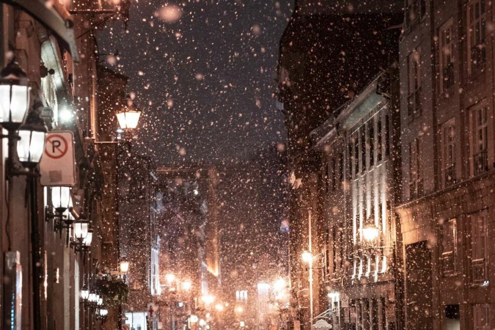 Snowy Night in Quebec.