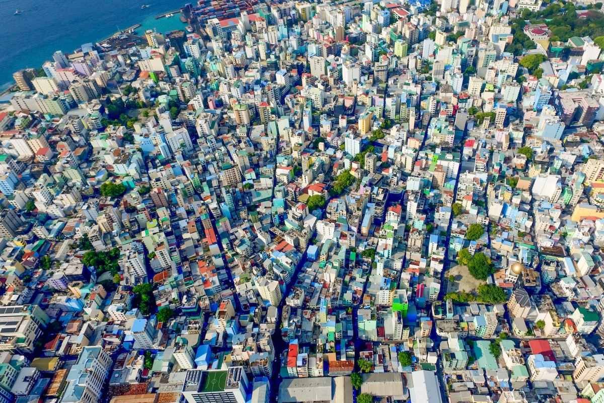 Aerial view of Malé The Maldives