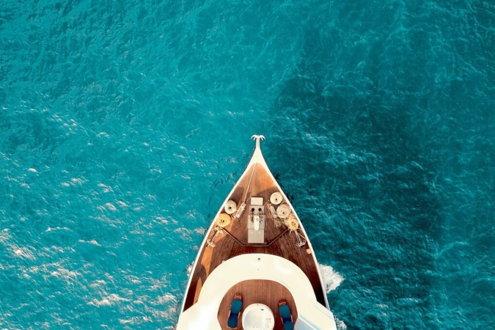 Boat sailing in Hulhumale in The Maldives