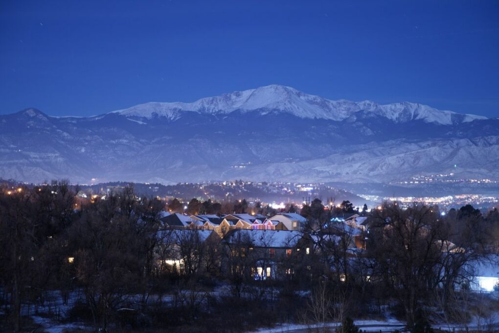 City view of Colorado Springs in the United States