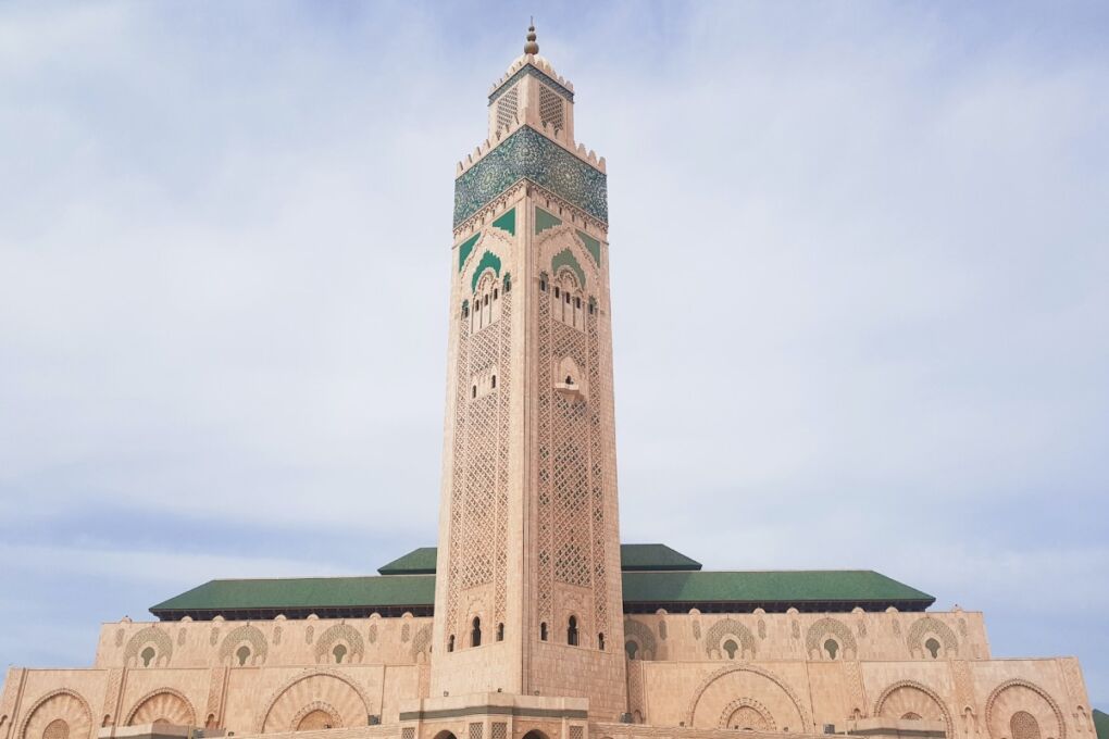 View of the beautiful tourist attraction, the Hassan II Mosque
