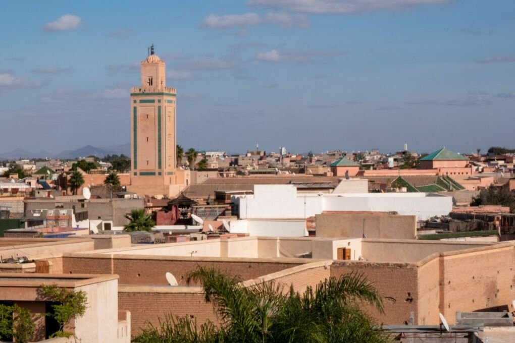 A view of the houses in Marrakech