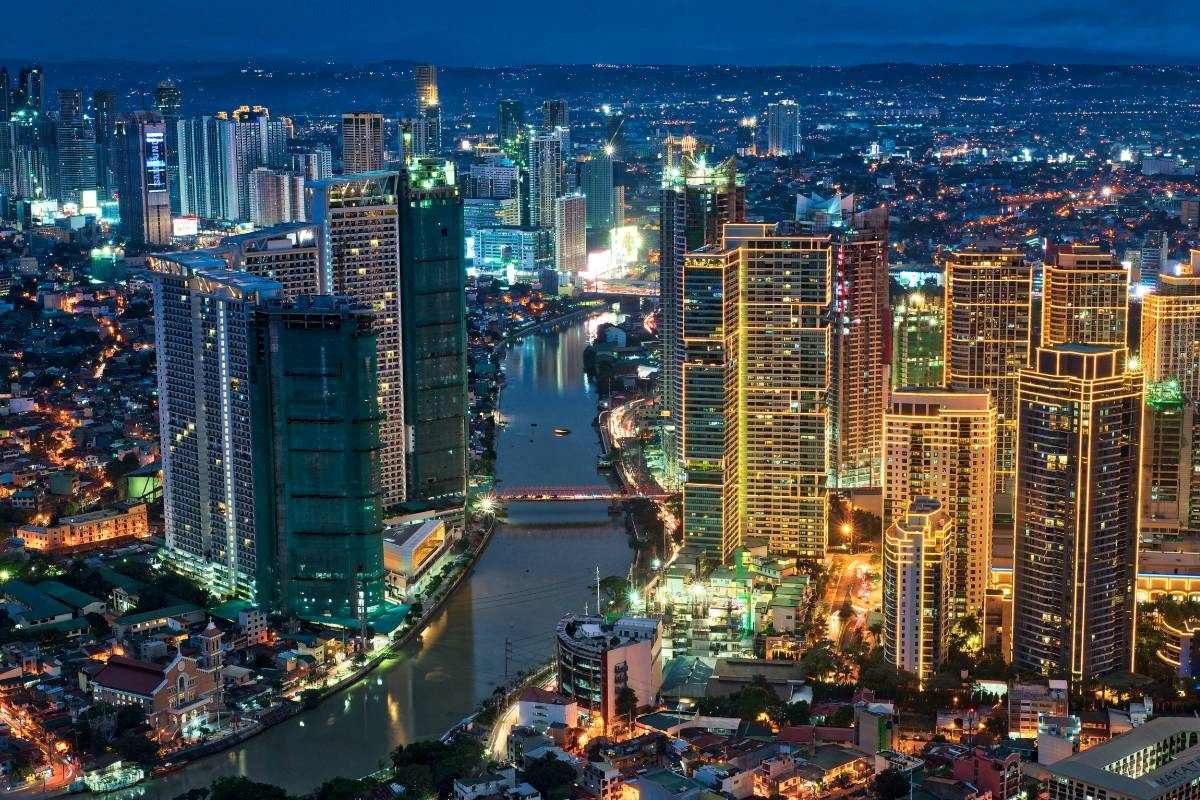 Makati in Manila at night