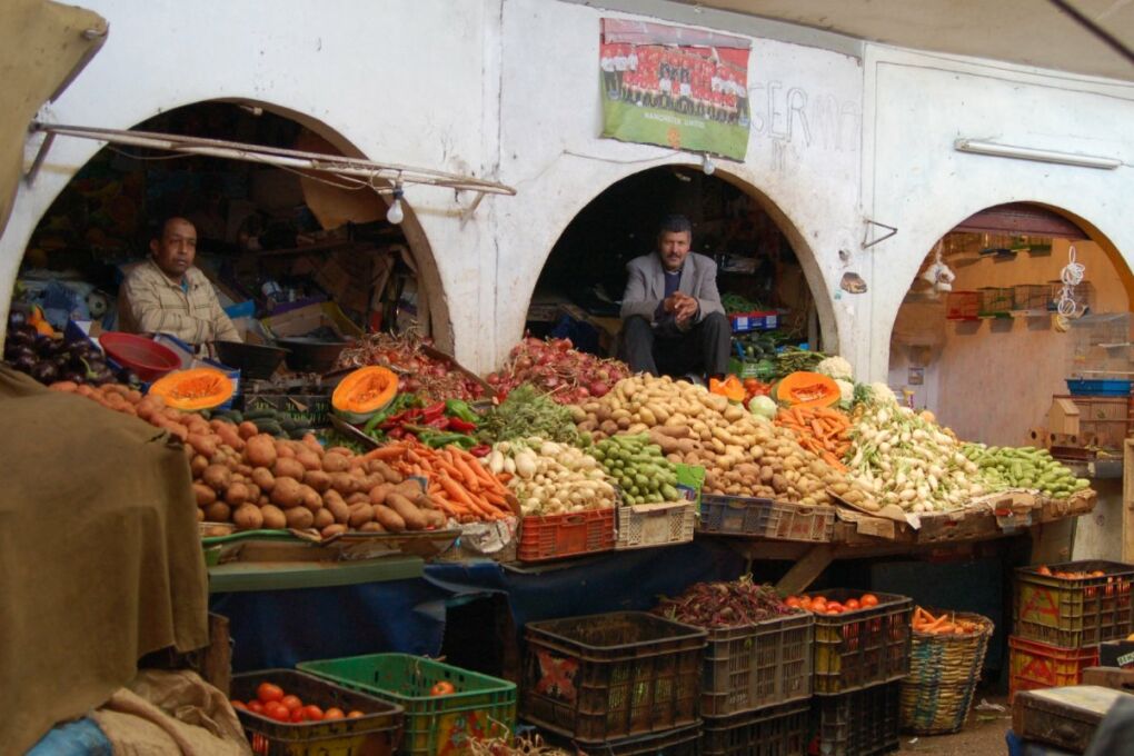 A souk market in Casablanca