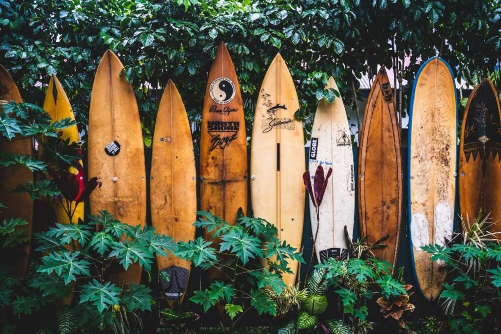 Surfboards in Hanalei Kauai