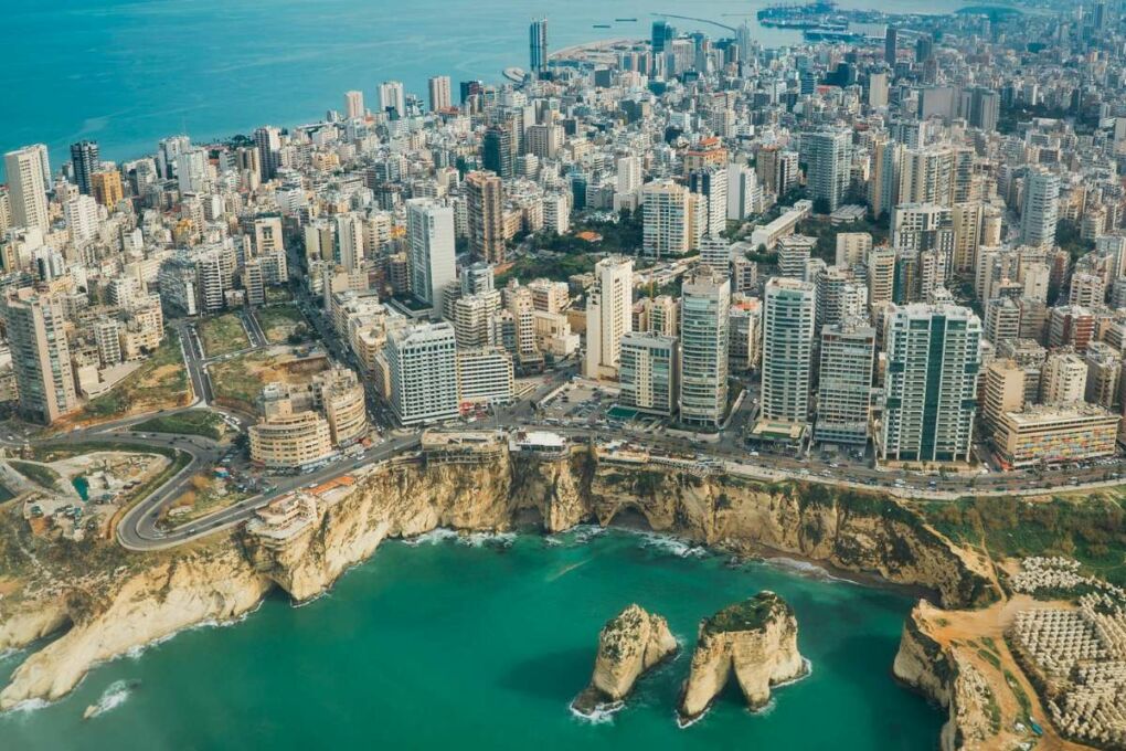 Overlooking the city and sea of Beirut
