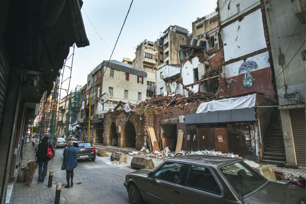 Aftermath of destruction in Beirut