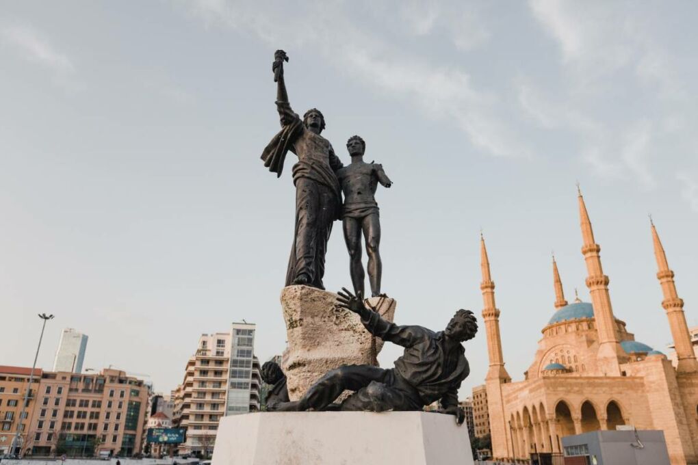 Martyr's Monument statue in Beirut