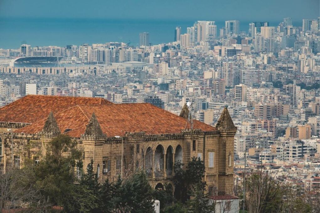 A breathtaking aerial view of Beirut's cityscape