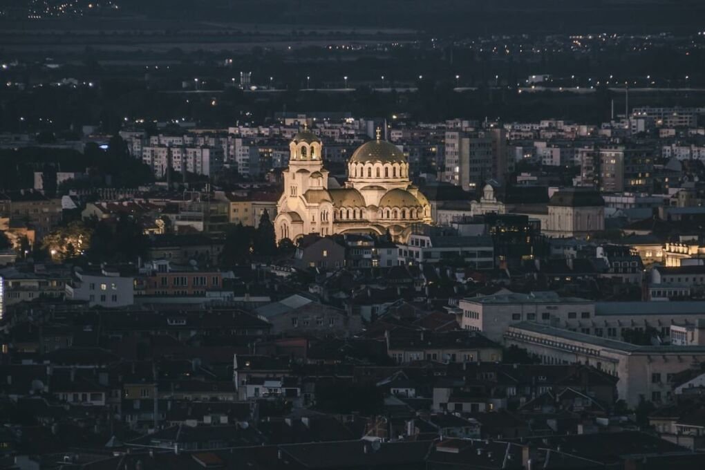 Sofia, Bulgaria city at night time|5 Vintage Guesthouse in Sofia|Elegance Hostel and Guesthouse in Sofia|Elegant Stylish complex in Sofia|Grand Hotel Millennium in Sofia|Guest house 32 in Sofia|Hostel Elena in Sofia|Les Fleurs Boutique hotel in Sofia|Park Hostel in Sofia|Smart Hostel in Sofia|Vintage Private Rooms Downtown in Sofia